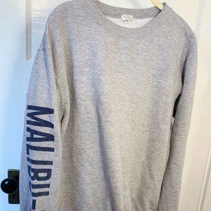 Brandy Melville Grey Malibu Crew Neck Sweatshirt